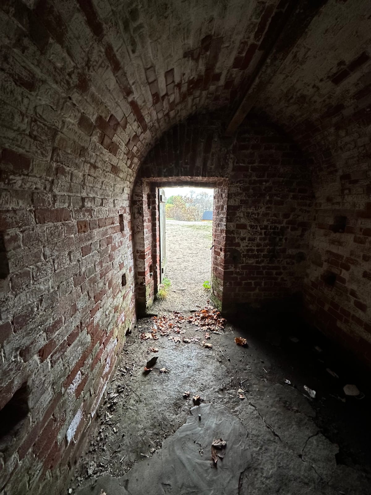 The inside of a hollowed out hill