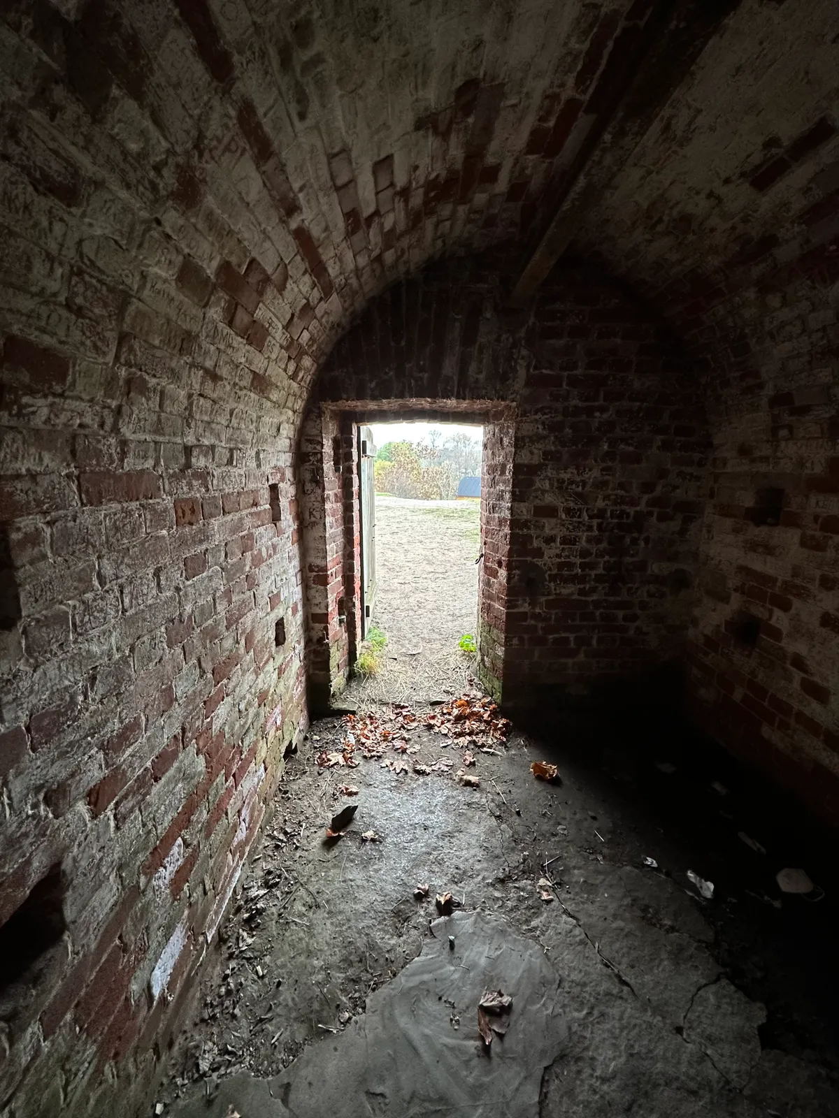 The inside of a hollowed out hill