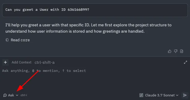 Location of the Profile tab in Zed