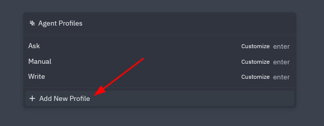 The new Profile button in Zed