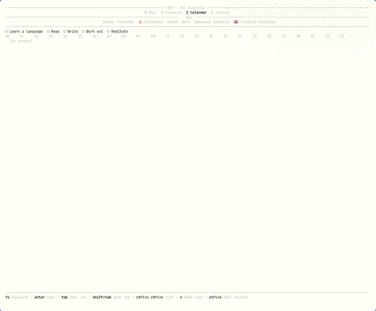 Initial version of the calendar TUI