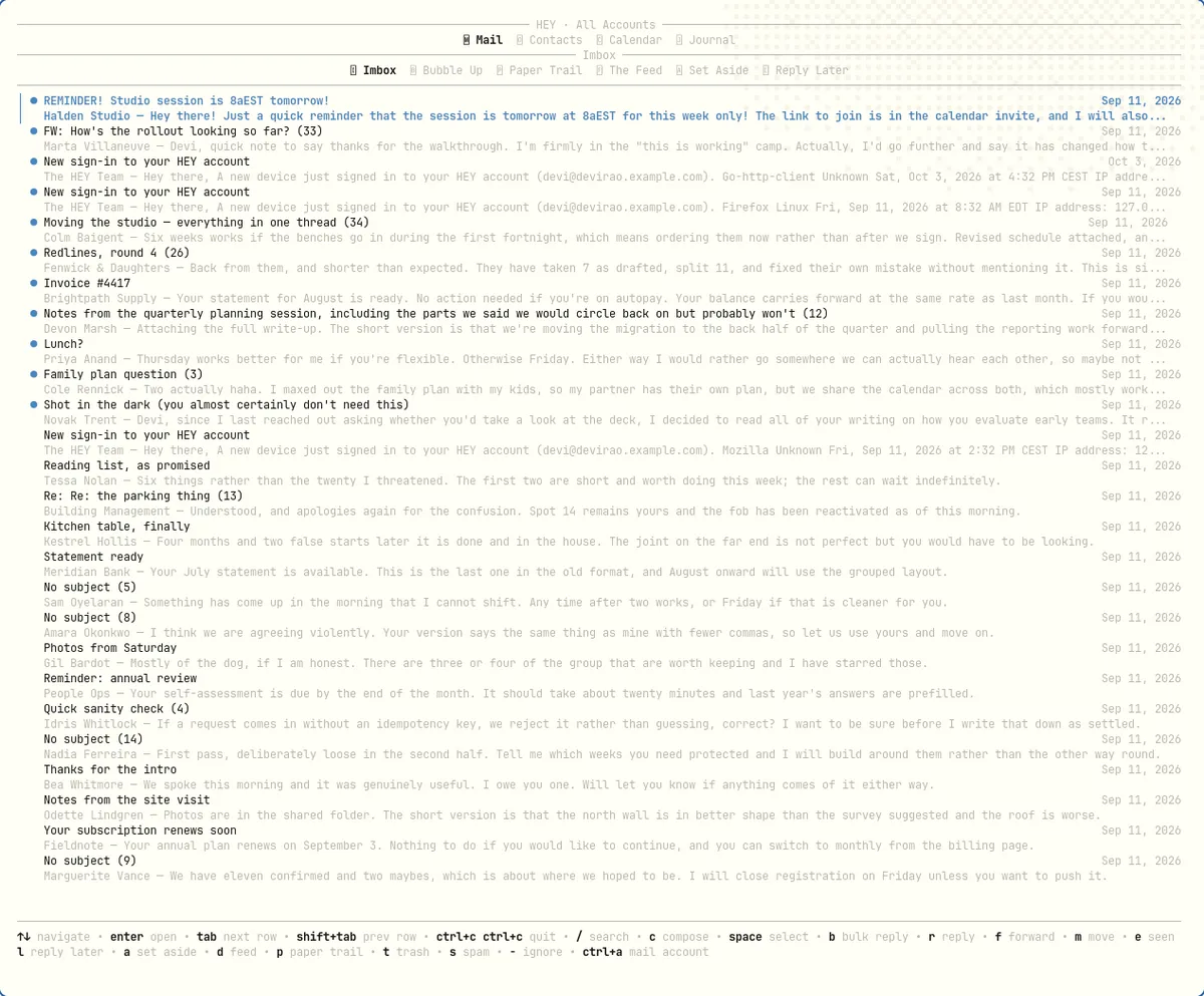 Initial version of the email TUI