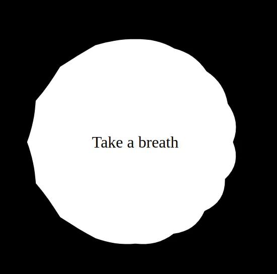 Circle with ripples