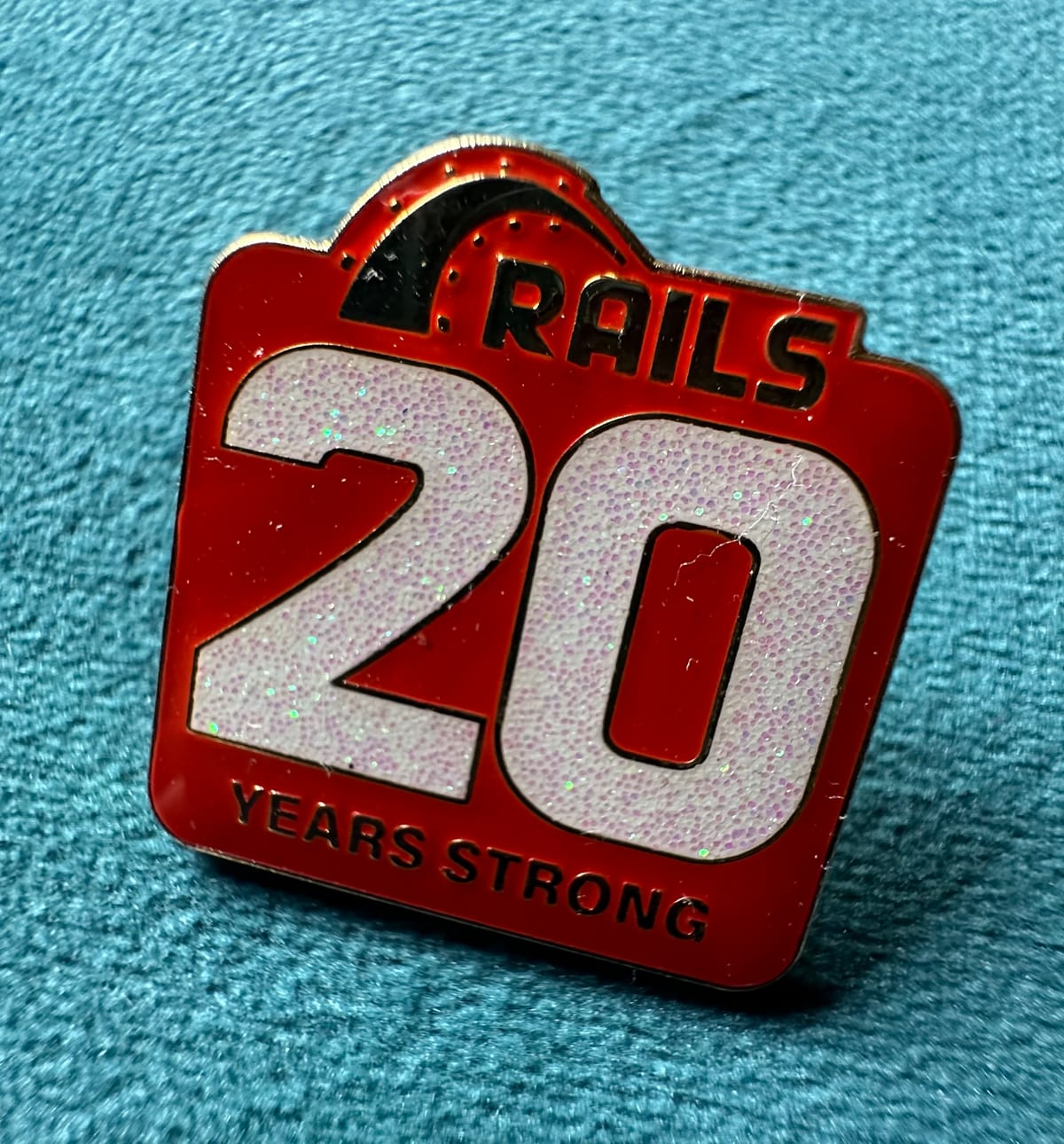 Rails' 20th anniversary pin