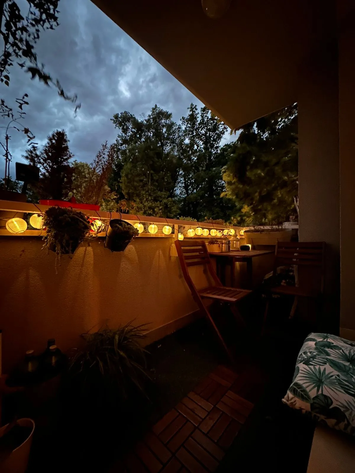 View from the balcony at night