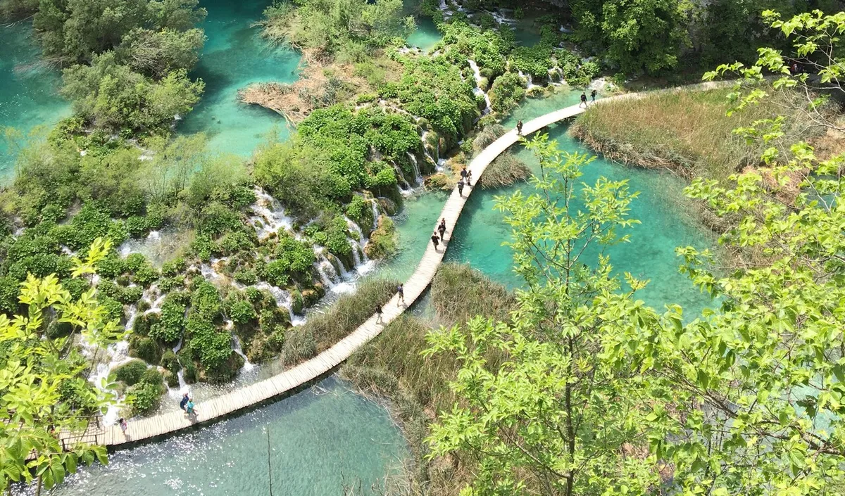 A walkway at Plitvice Lakes, Croatia